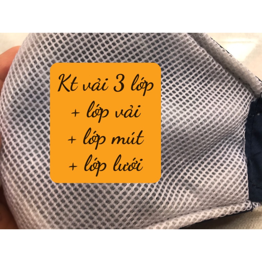 Combo 2 Khẩu trang vải chống bụi cao cấp 3 lớp-khẩu trang vải Chibishopsince2018