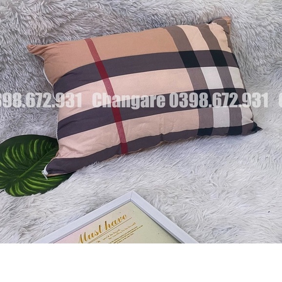 Ruột gối nằm mẫu kẻ vàng ruột gối bông gòn kích thước 45x65cm