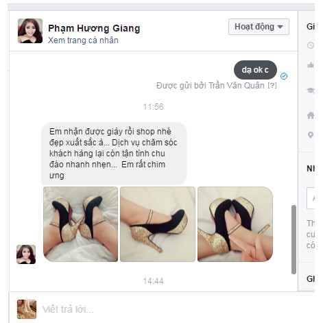 Giày cao gót bít mũi quai kim tuyến	- CG901