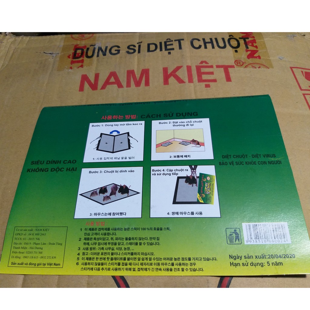 Keo dính chuột Nam Kiệt, Keo bẫy chuột, dán chuột - Thân thiện với môi trường