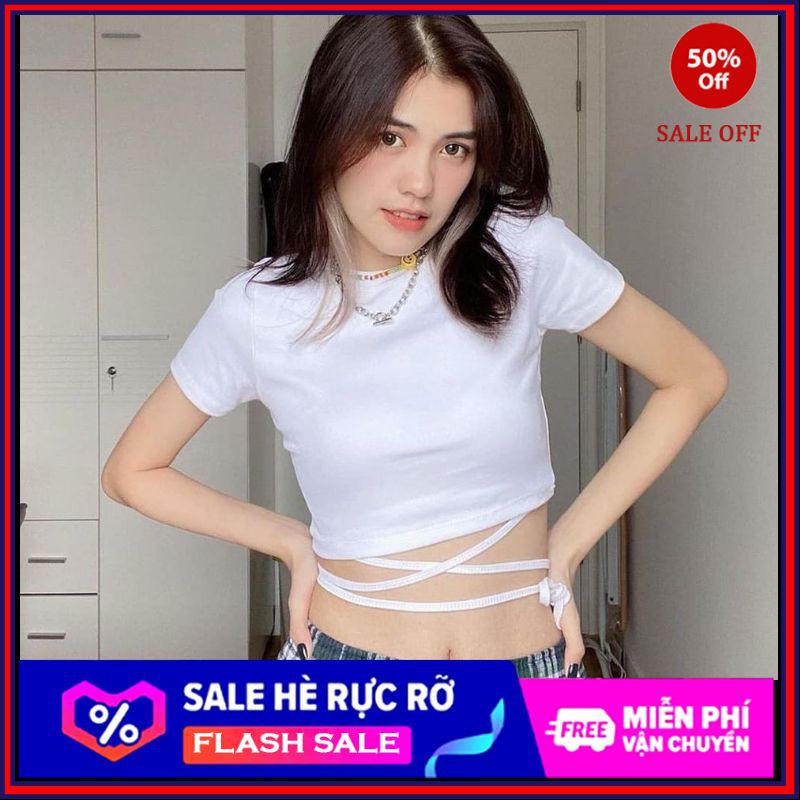 Áo crotop áo croptop ôm body dây đan eo chất thun co giãn tốt, thời trang Hàn Quốc, XUONGMAYHANOI.2