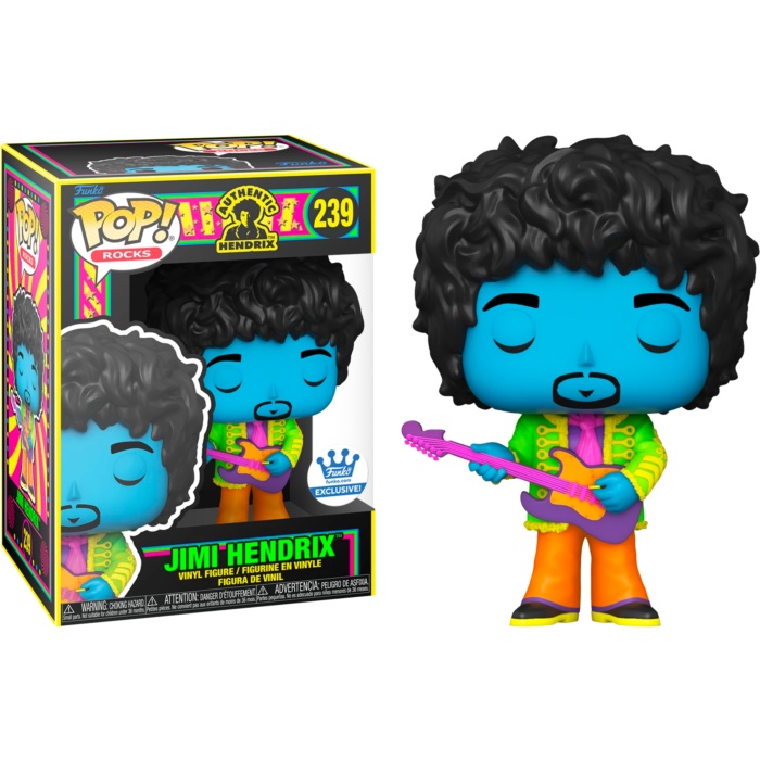 Đồ chơi mô hình funko pop 239 Jimi Hendrix with Purple Guitar (Blacklight) - Funko Shop Exclusive