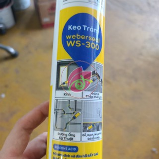 Keo silicon Weber WS300 , Silicone Cao Cấp gốc ACID (trắng, đen, trong)