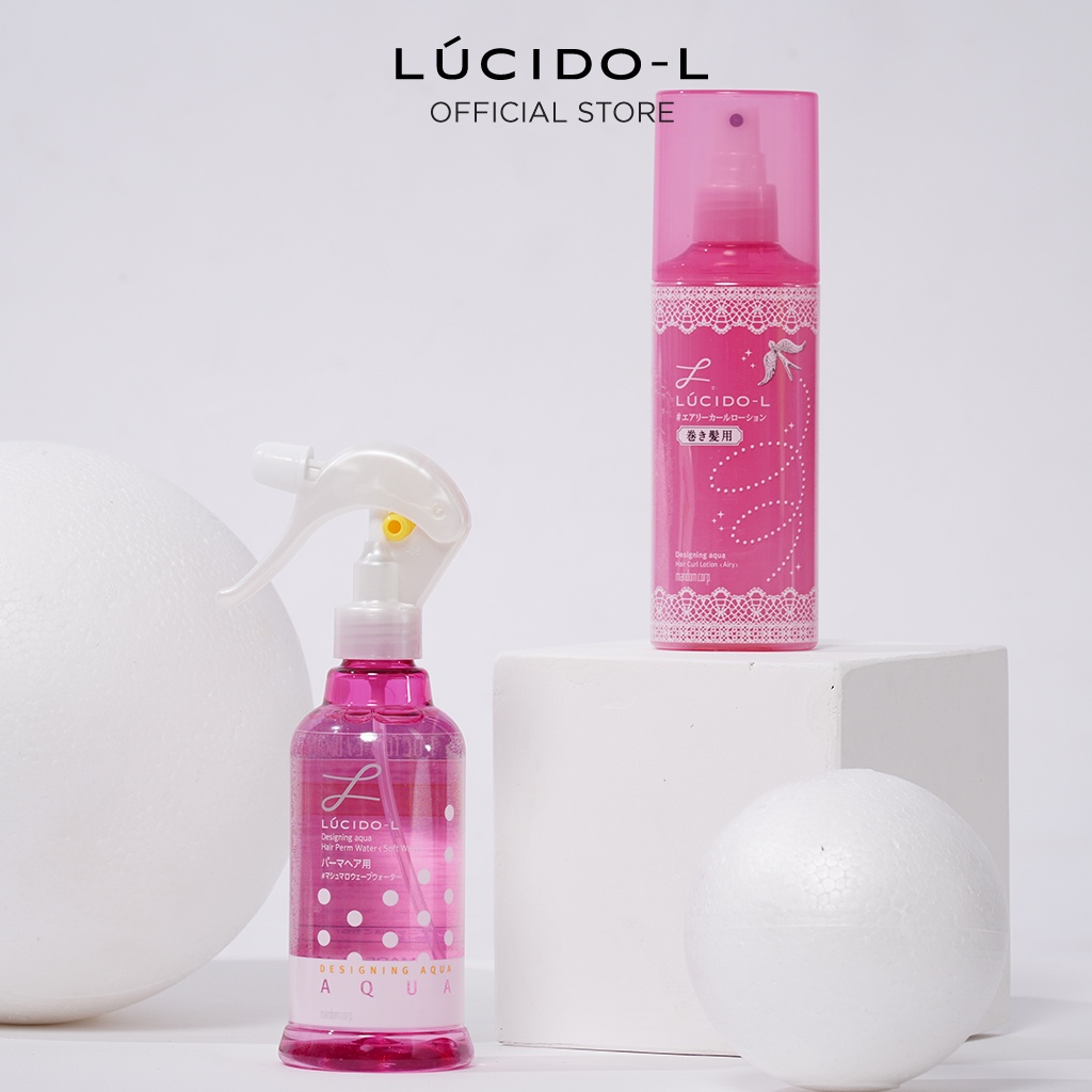 Nước xịt tạo kiểu tóc uốn LÚCIDO-L Designing Aqua Hair Perm Water <Soft Wave> 250ml/chai