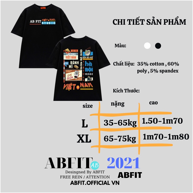 Áo thun nam nữ tay lỡ unisex áo phông ABFIT Hà Nội dáng form rộng tee basic đẹp | BigBuy360 - bigbuy360.vn