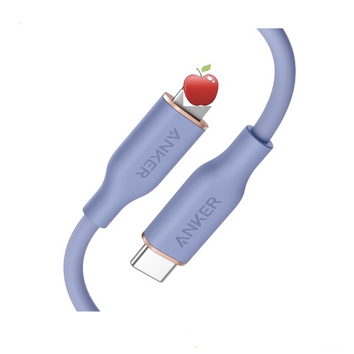 Cáp sạc nhanh Anker PowerLine III Flow USB C - L siêu mềm A8662 dài 0.9m