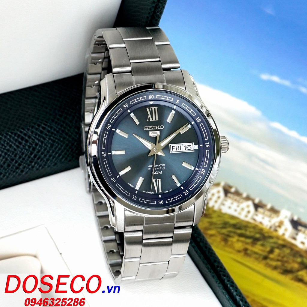 Đồng Hồ Nam Chính Hãng Seiko 5 Cơ Automatic SNKP17J1 Dây Kim Loại Cao Cấp Kính Khoáng Cứng Chống Va Đập SK23