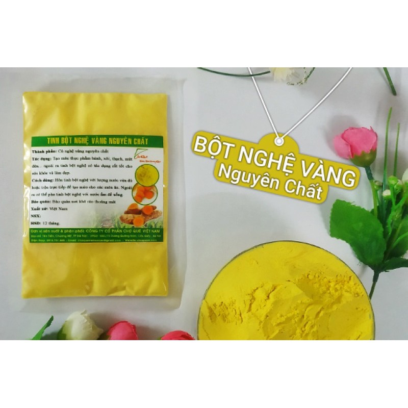 Tinh bột nghệ vàng nguyên chất Chợ Quê 50g