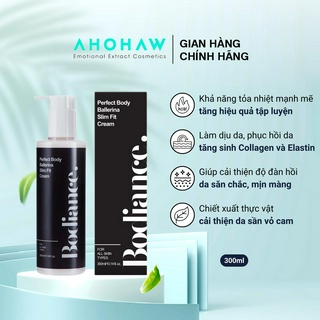 Kem Tan Mỡ Body Bodiance Ballerina Slim Fit Cream 300ml - Hỗ Trợ Tiêu Mỡ, Làm Trắng Da, Cải Thiện Nếp Nhăn