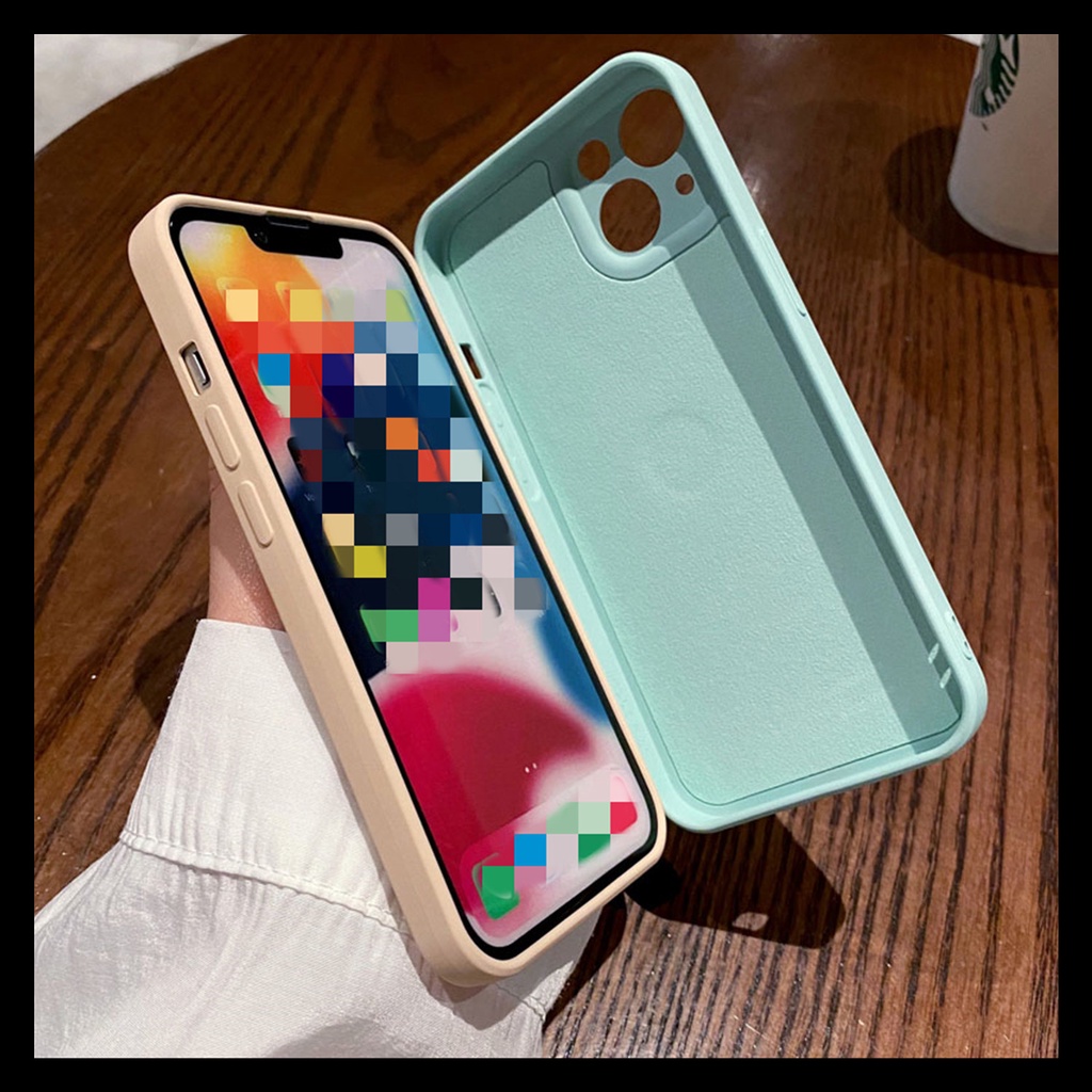 Ốp Điện Thoại Silicon Chống Sốc Màu Trơn Có Giá Đỡ Nam Châm Cho iphone 12 Pro 13 Pro max 11 xs max xr x 7 8 plus