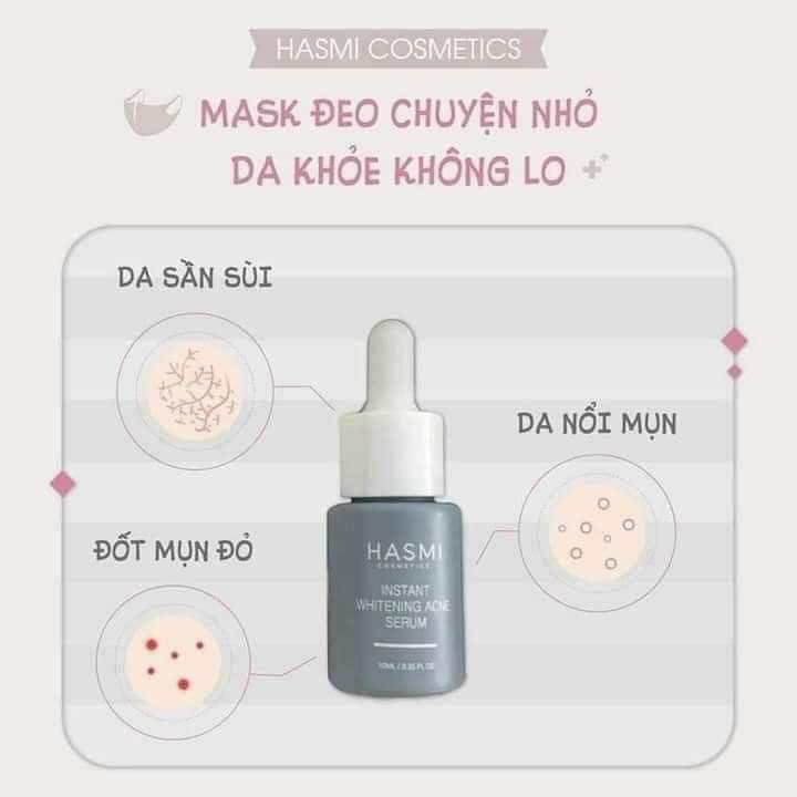 Serum Giảm Mụn, Dưỡng Da, Phục Hồi Da Chuyên Sâu, An Toàn Và Hiệu Qủa HASMI HERBAL SKINCARE - 10ml [ Auth ]