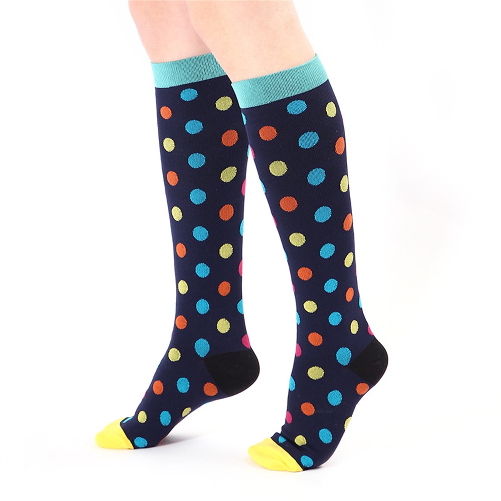 Vớ Nén nylon Thể Thao Chạy Bộ Hạnh Phúc Chấm Bi Co Giãn Thoáng Khí