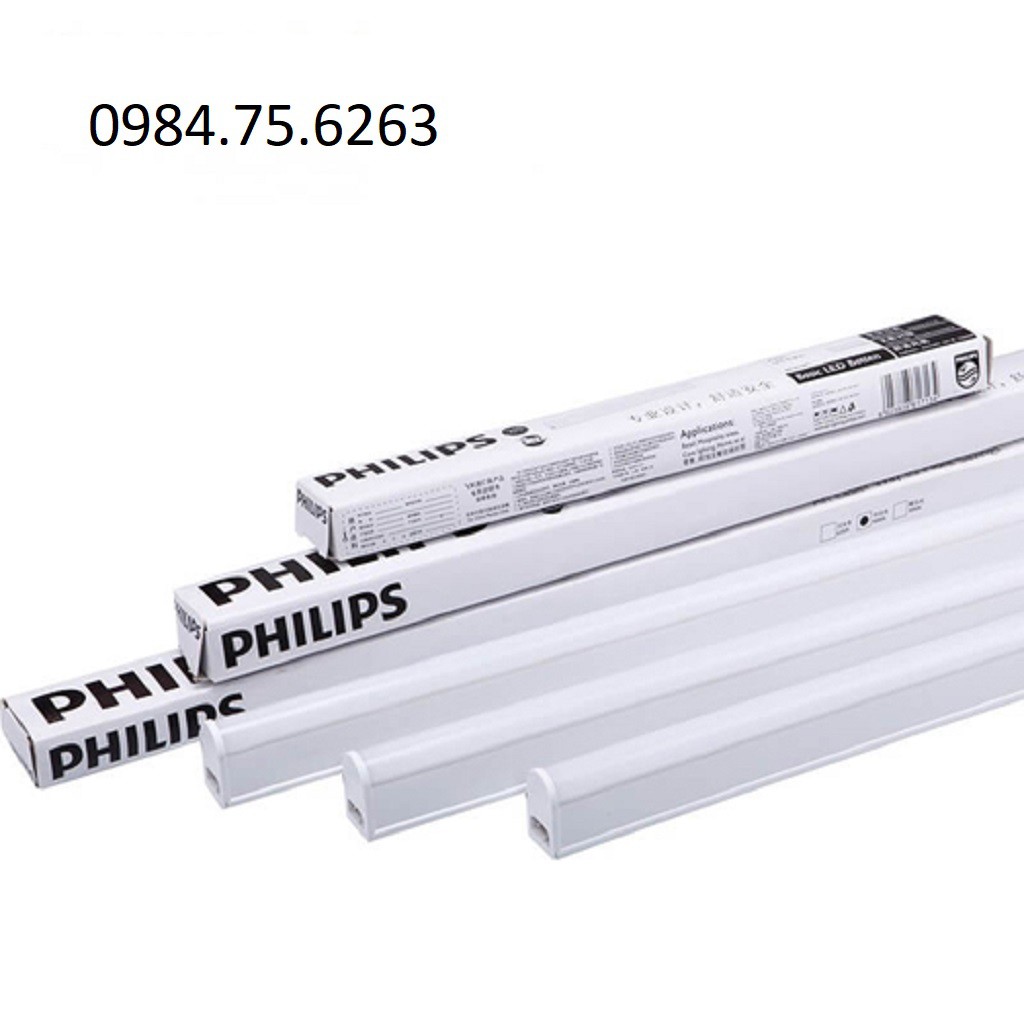 Máng đèn LED T5 liền khối BN068c Led3/4w, 3 tấc , philips kèm dây nguồn