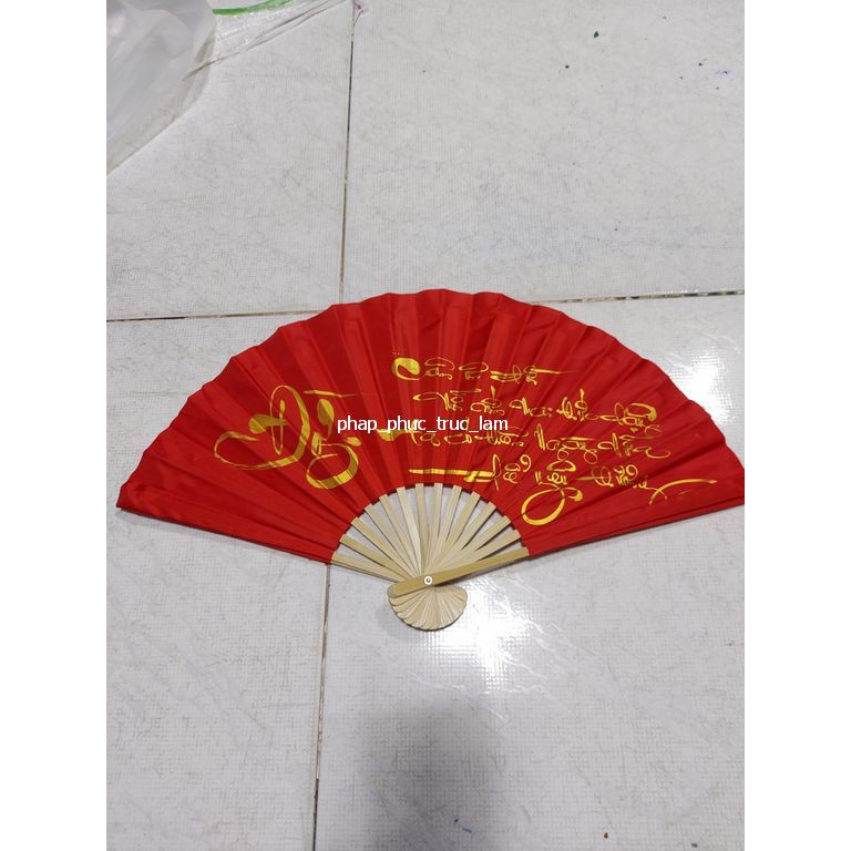 Quạt vải thư pháp, đồ lam đồ đi chùa, chữ viết tay nhiều cỡ, không dùng hoá chất độc hại
