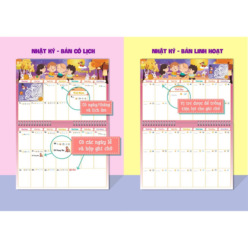 Nhật Ký Chăm Ngoan - Kèm 640 STICKER Khen Thưởng để dán vào lịch