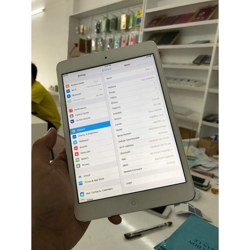 iPad Mini Cũ trắng Bạc 16GB 4G mới keng 99%