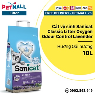 Cát vệ sinh Sanicat Classic Litter Oxygen Odour Control Lavender 10L - Hương Oải hương Petmall