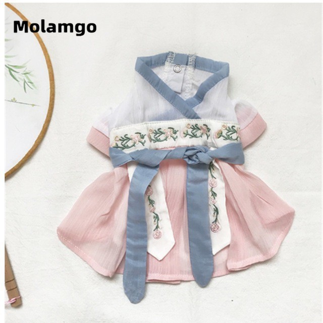 Đầm Hán phục ngày tết dễ thương cho chó poodle/mèo cưng