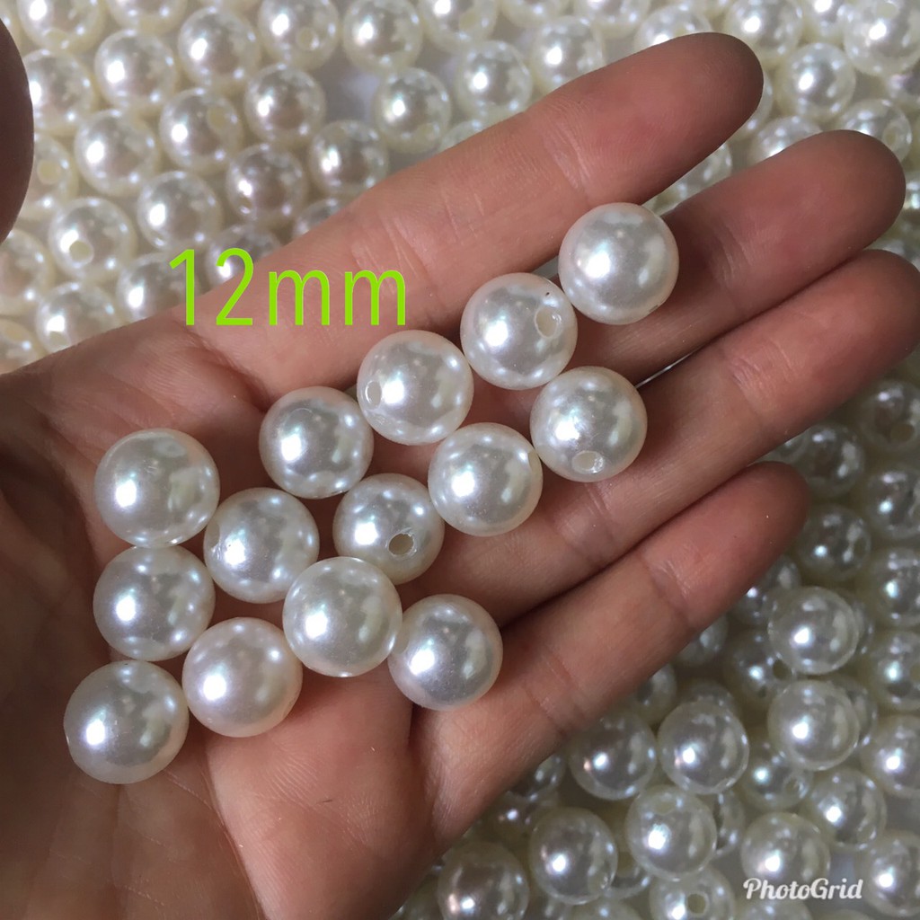 Cườm phủ size 3-14mm LOẠI TỐT (nhựa ngọc trai)