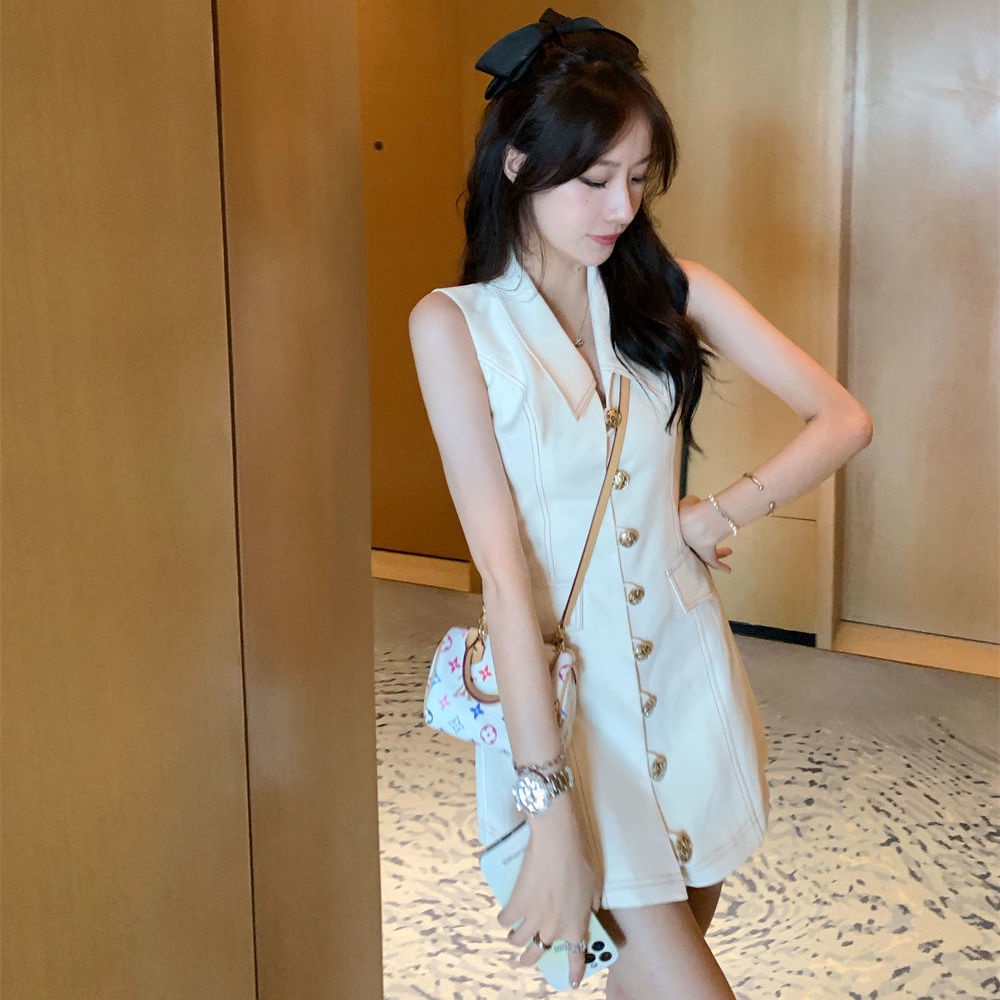 Đầm Không Tay Dáng Ôm Thời Trang Mùa Hè Hàn Quốc 2022 Mới