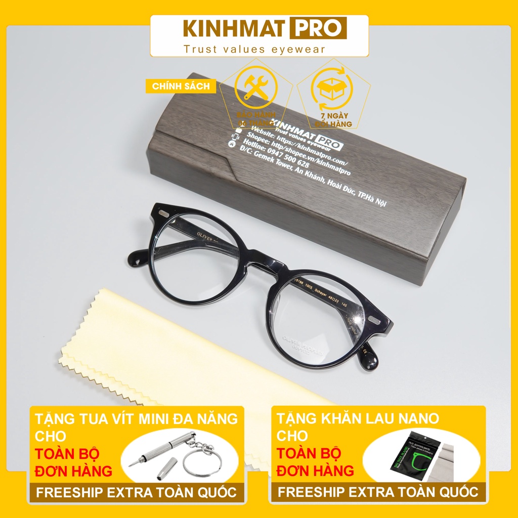 Gọng kính Oliver Peoples OV5186 nhựa Acetate cốt hợp kim cao cấp Kính mắt Pro