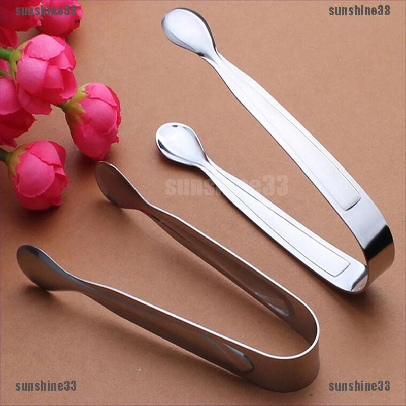 Kẹp Gắp Đá / Cà Phê Bằng Thép Không Gỉ Màu Bạc
