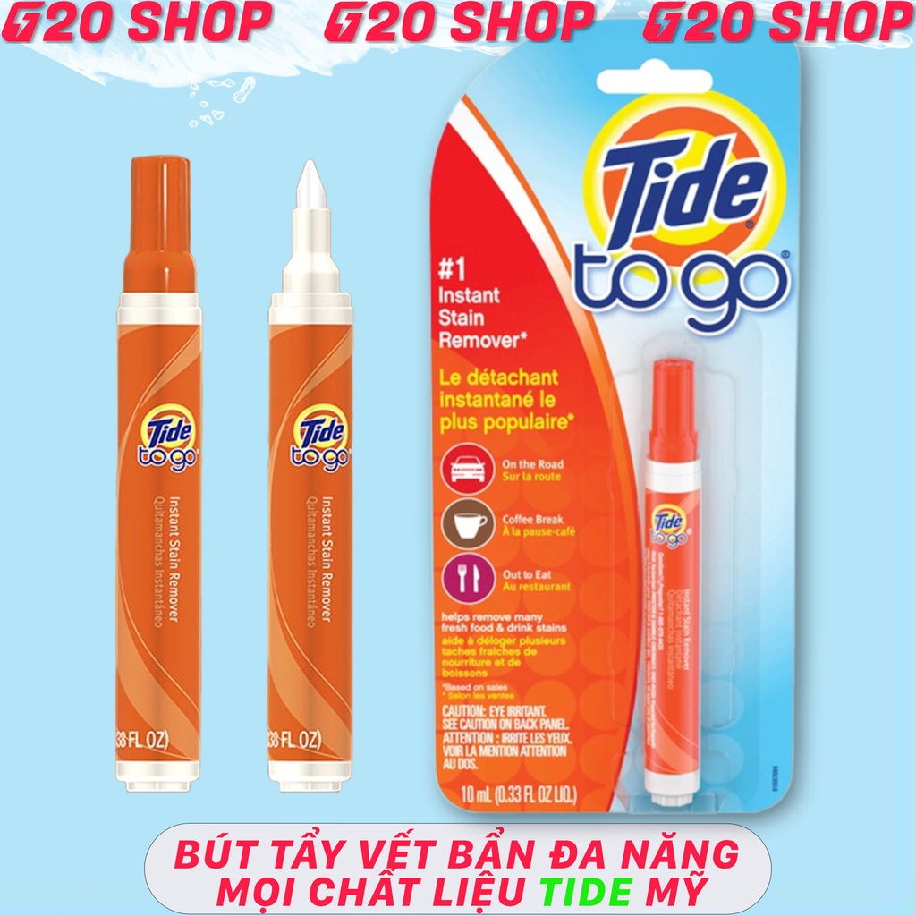 Bút tẩy vết bẩn quần áo Tide To Go 10ml loại bỏ vết bẩn tức thì NPP G20shop