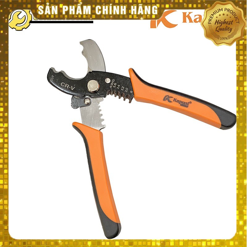 Kìm cắt dây đa năng cao cấp Kapusi 7inch/175mm (Cắt cáp-Tuốt dây)