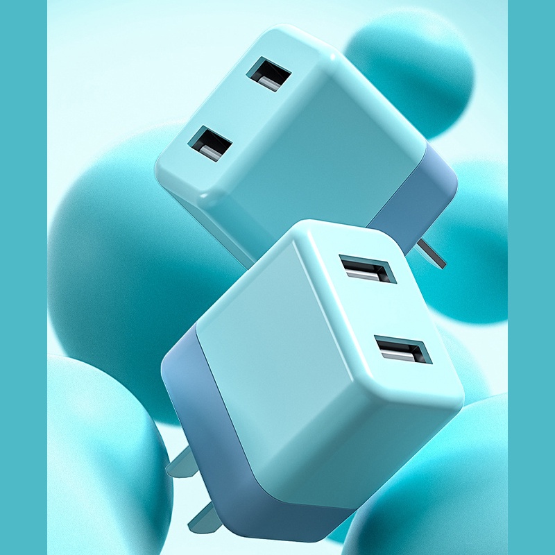 Bộ sạc nhanh 5V 2A cổng USB kép thích hợp cho Android/ iPhone