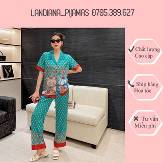 Pijama nữ ngắn tay, đồ bộ mặc nhà nữ Quảng châu cao cấp