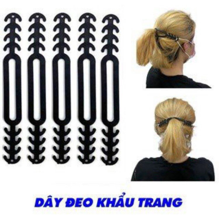 Dây đeo khẩu trang nhựa dẻo chống đau tai [ Compo 5 cái ]