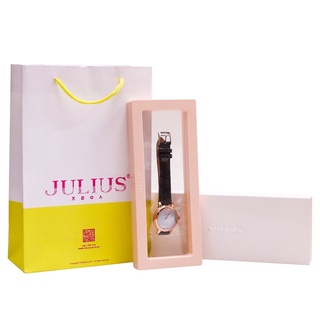 Đồng Hồ Nữ Julius Hàn Quốc Dây Da JA-945E (Xám)