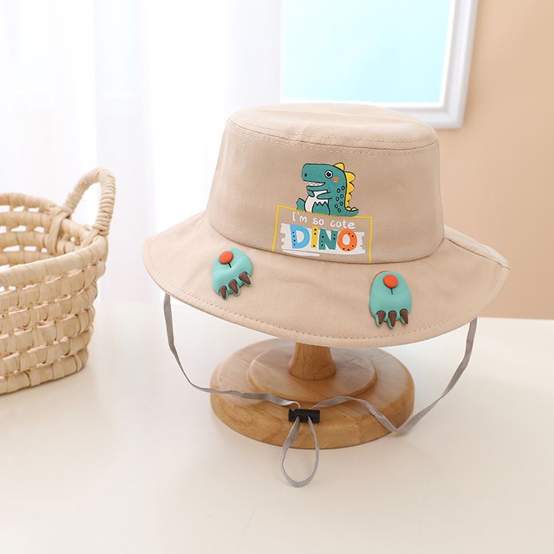 Nón Tai Bèo Hình Khủng Long Dễ Thương Có Thể Gấp Gọn Tiện Dụng Mang Theo Câu Cá / Cắm Trại