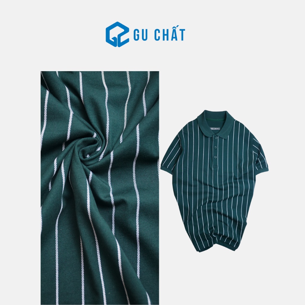 Áo Thun POLO Nam Cổ Bẻ Kẻ Sọc GU CHẤT, Vải Cotton Trẻ Trung GUPL03