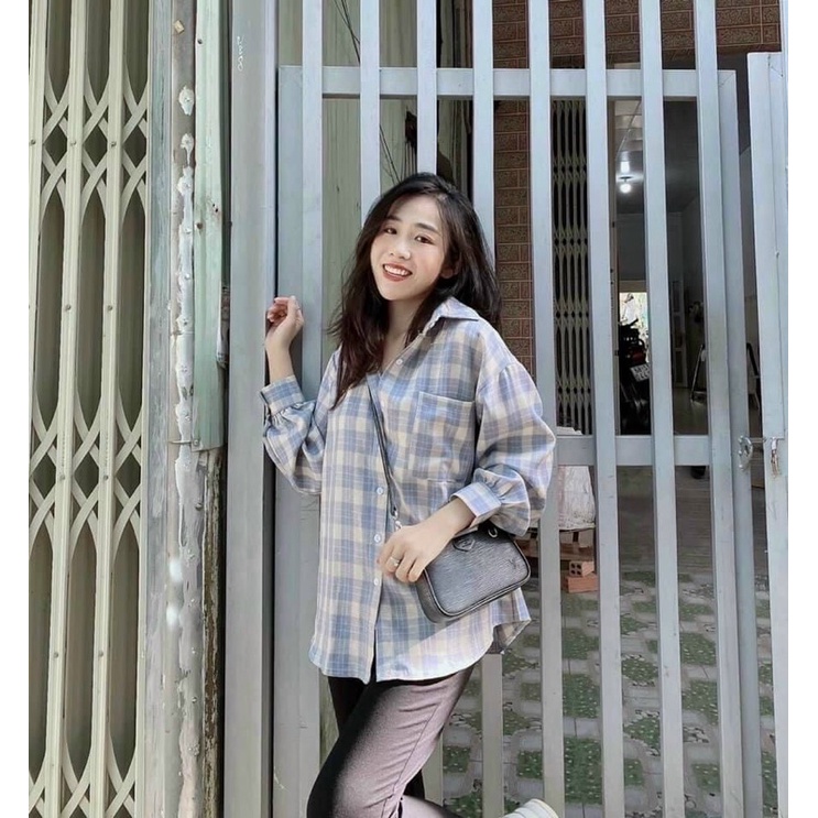 Áo sơ mi sọc phom rộng chất đẹp