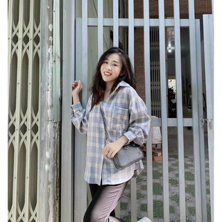 Áo sơ mi sọc phom rộng chất đẹp