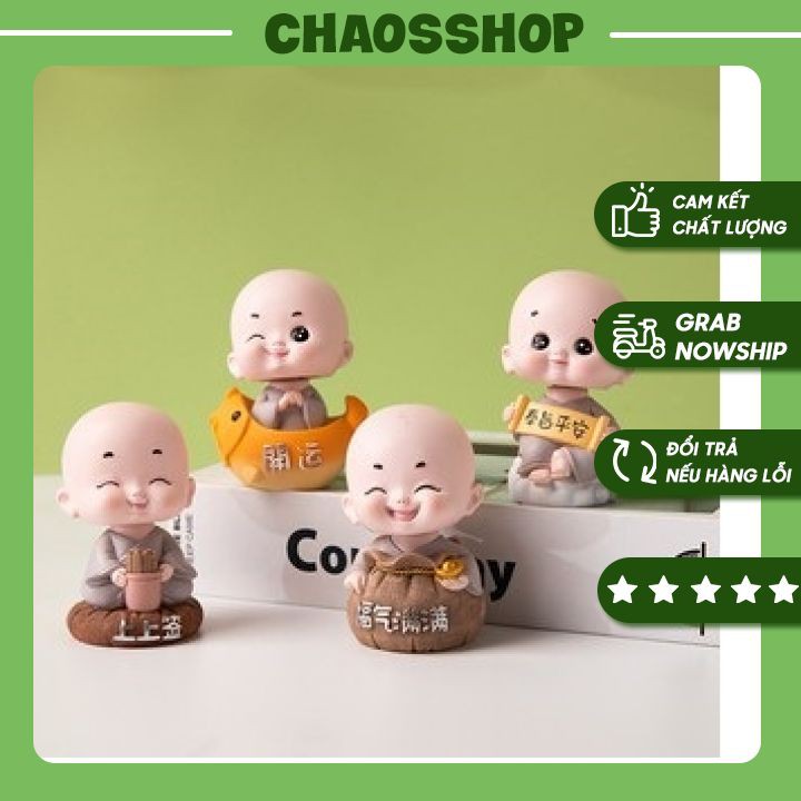 Bộ tượng tứ tiểu cầu chúc ⚡ Mẫu Mới ⚡ Bộ tượng trang trí ô tô CHAOSSHOP