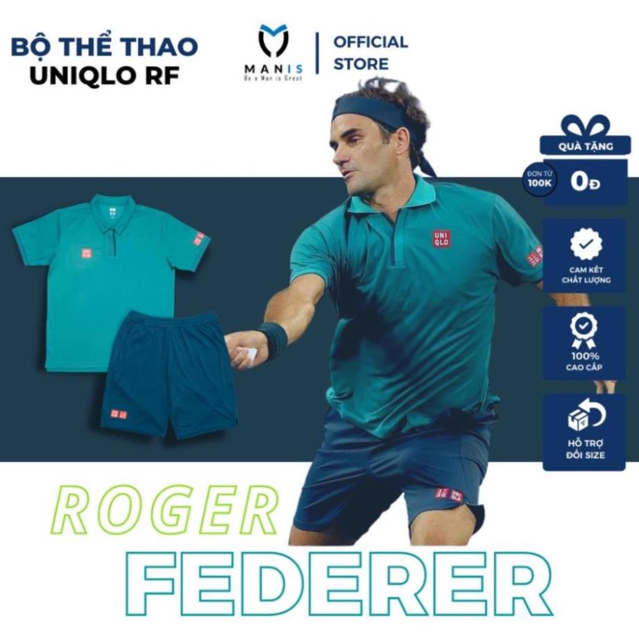 Bộ Thể Thao Nam, Set Uniqlo Tennis ROGER FEDERER , Đồ Thể Thao Cao Cấp MANIS SPORT  ⚡ 