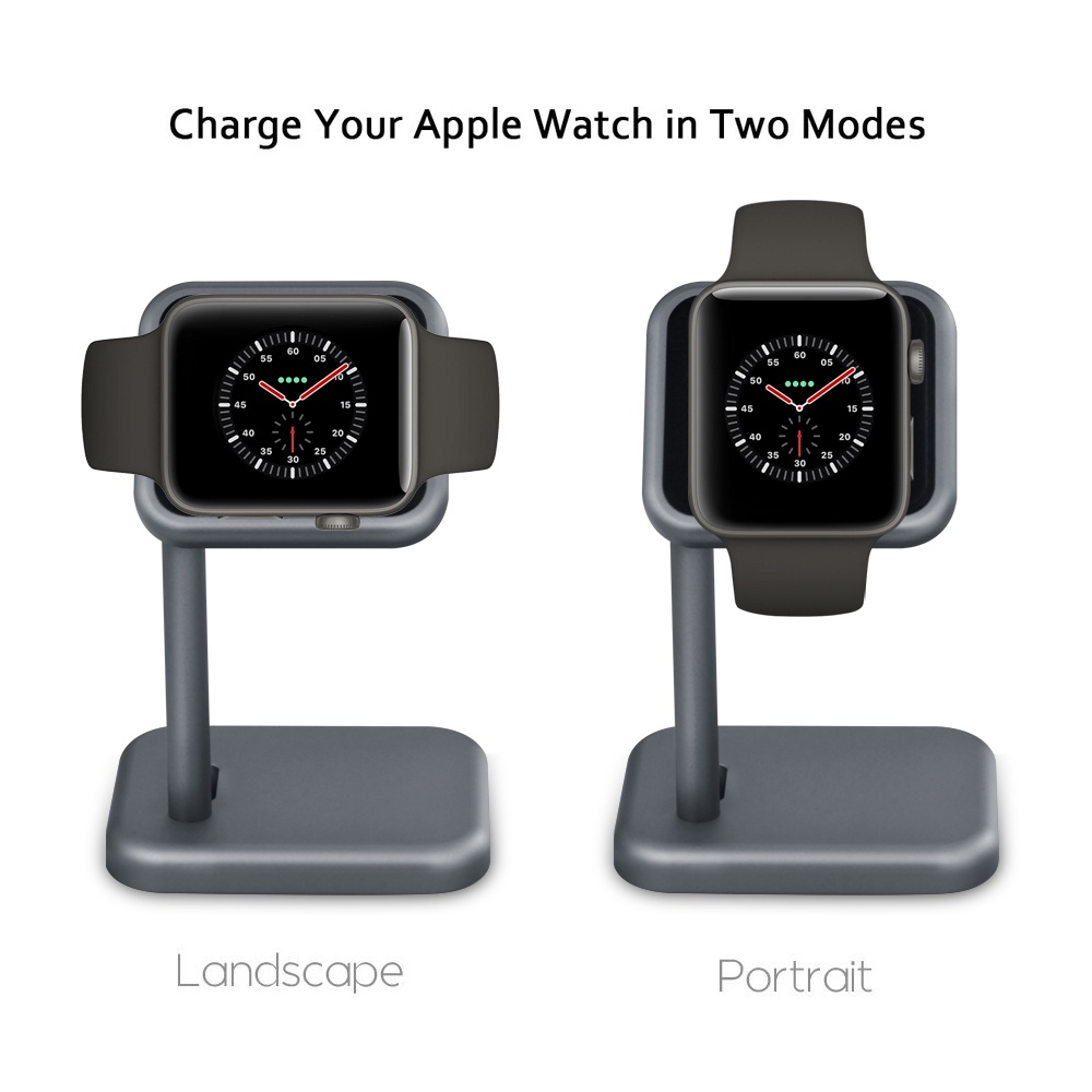 Đế sạc Apple Watch dạng treo sạc kiêm giá đỡ hợp kim nhôm cho đồng hồ thông minh.