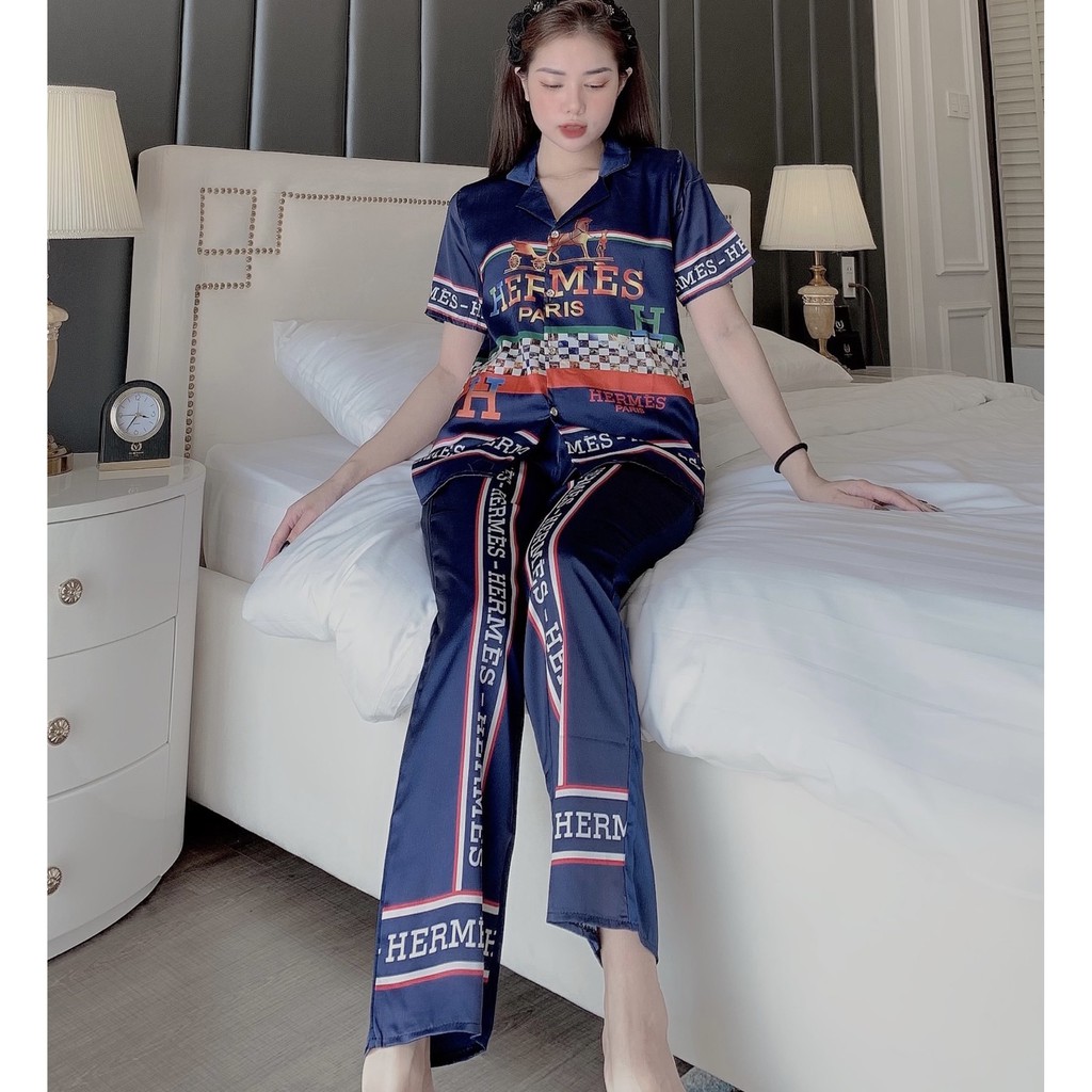 [Siêu Hot] Bộ đồ Pijama lụa💖Bộ lụa thiết kế Họa tiết - chất liệu mát lịm[HÀNG ĐẸP CHUẨN] [ẢNH THẬT +VIDEO] | BigBuy360 - bigbuy360.vn