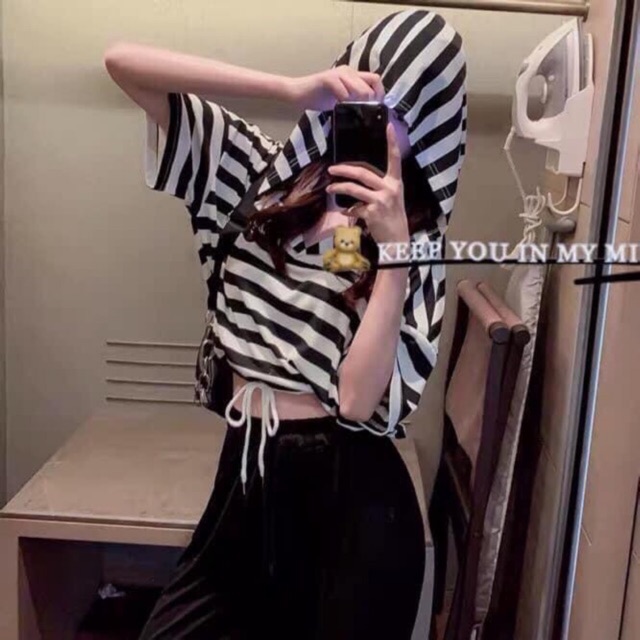 sét áo hode mũ hở lưng quần chun bo gấu