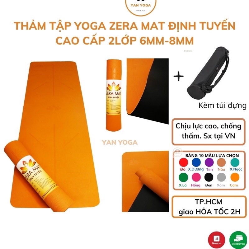 Thảm Yoga Zera Mat Có Định Tuyến 6mm, 8mm