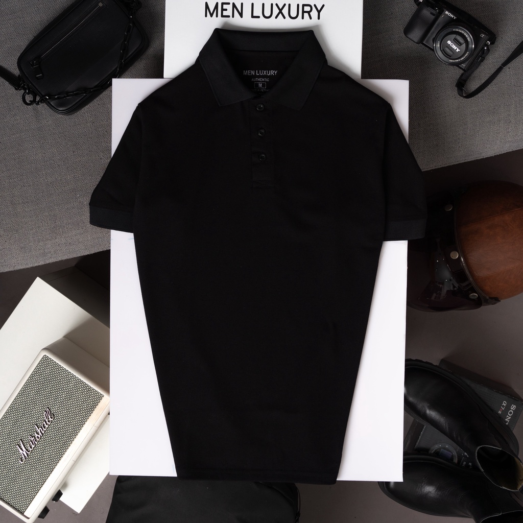 Áo thun Polo nam cổ bẻ MEN LUXURY vải cá sấu Cotton xuất xịn, Áo Polo trơn chuẩn form,sang trọng-lịch lãm | BigBuy360 - bigbuy360.vn