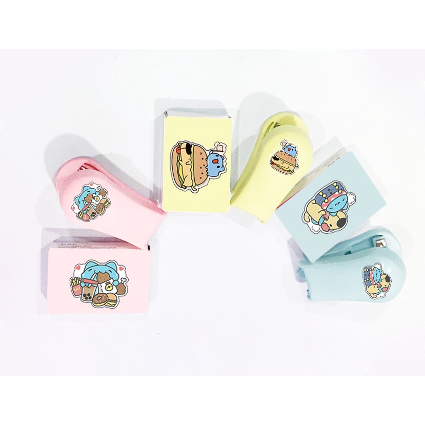 Bộ giập ghim ba anh em gấu BGGI4 bear cute molang pusheen gấu brown tonton bé đào khủng long hoàng đế mèo capoo