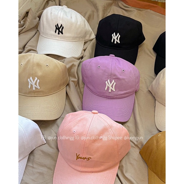 Mũ lưỡi trai thêu chữ phong cách Korea - Ảnh thật Jun clothingg