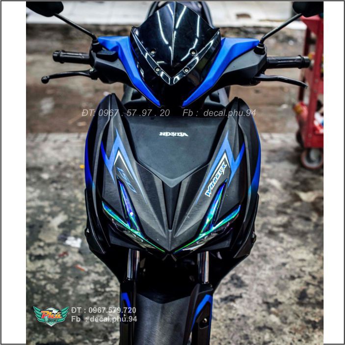 Tem Rời Winner X đen nhám chỉ xanh (C)