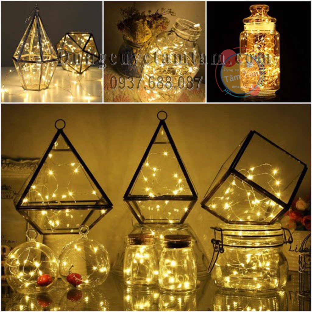 [ TÂM TÂM ]-Đèn led pin, Đèn led dùng pin dài 3 mét -Mô Hình