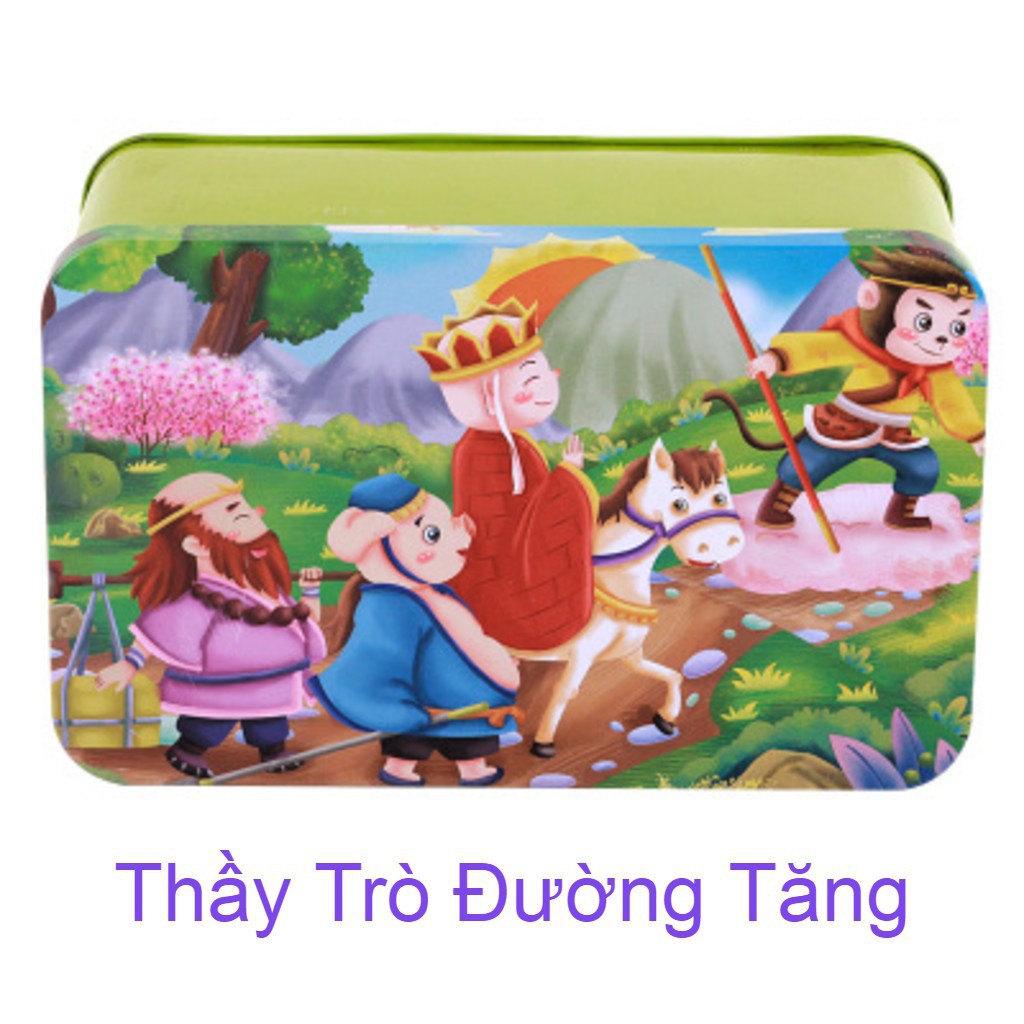 Tranh Xếp Hình 200 Miếng Hộp Sắt- Thầy Trò Đường Tăng