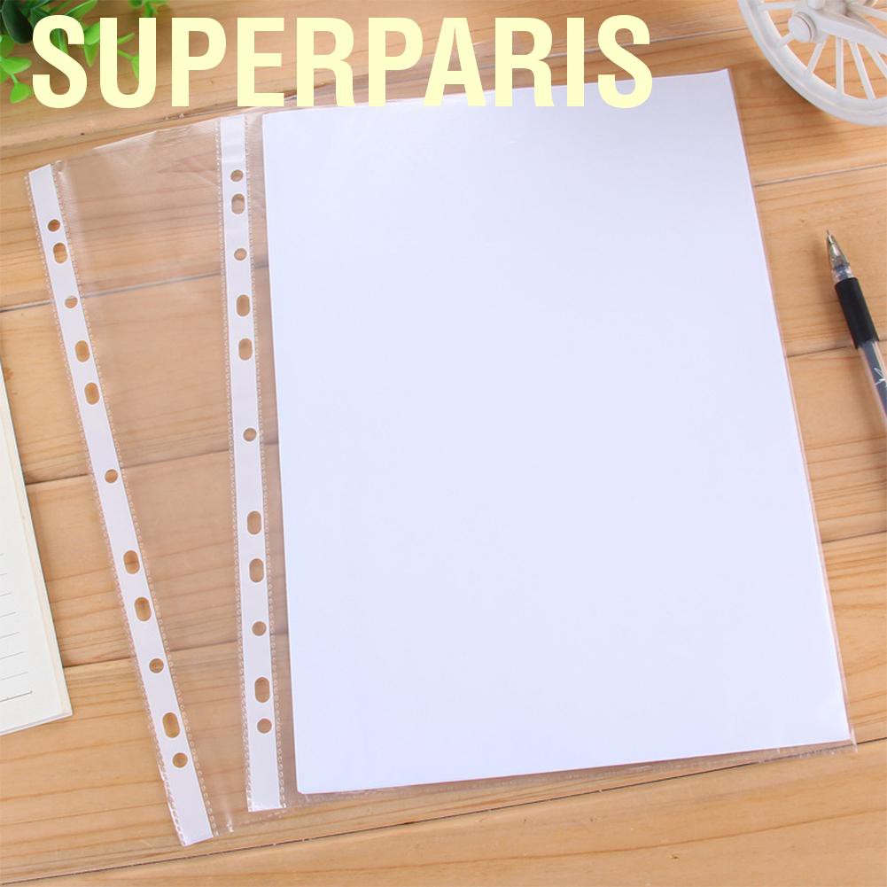 100 Tờ Giấy A4 11 Lỗ Trong Suốt