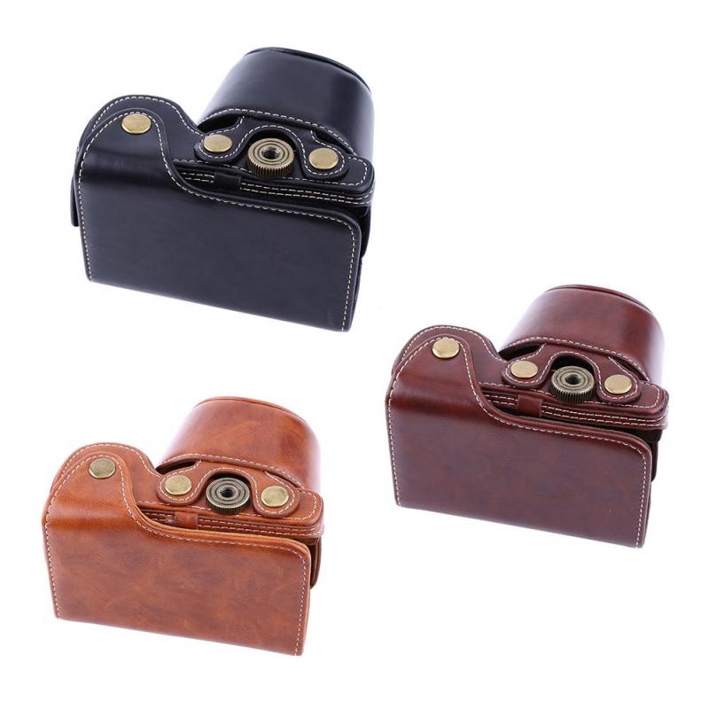 3 Colors PU Leather Camera Case Bag For Sony A6000 And 16-50mm Lens